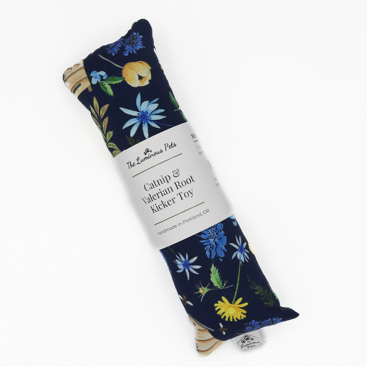 Plants and bees cat toy with catnip and valerian root by The Luminous Pets