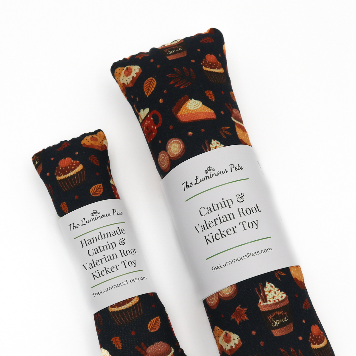 Organic catnip with valerian root cat toy | Handmade by The Luminous Pets | Pumpkin Spice Latte Autumn
