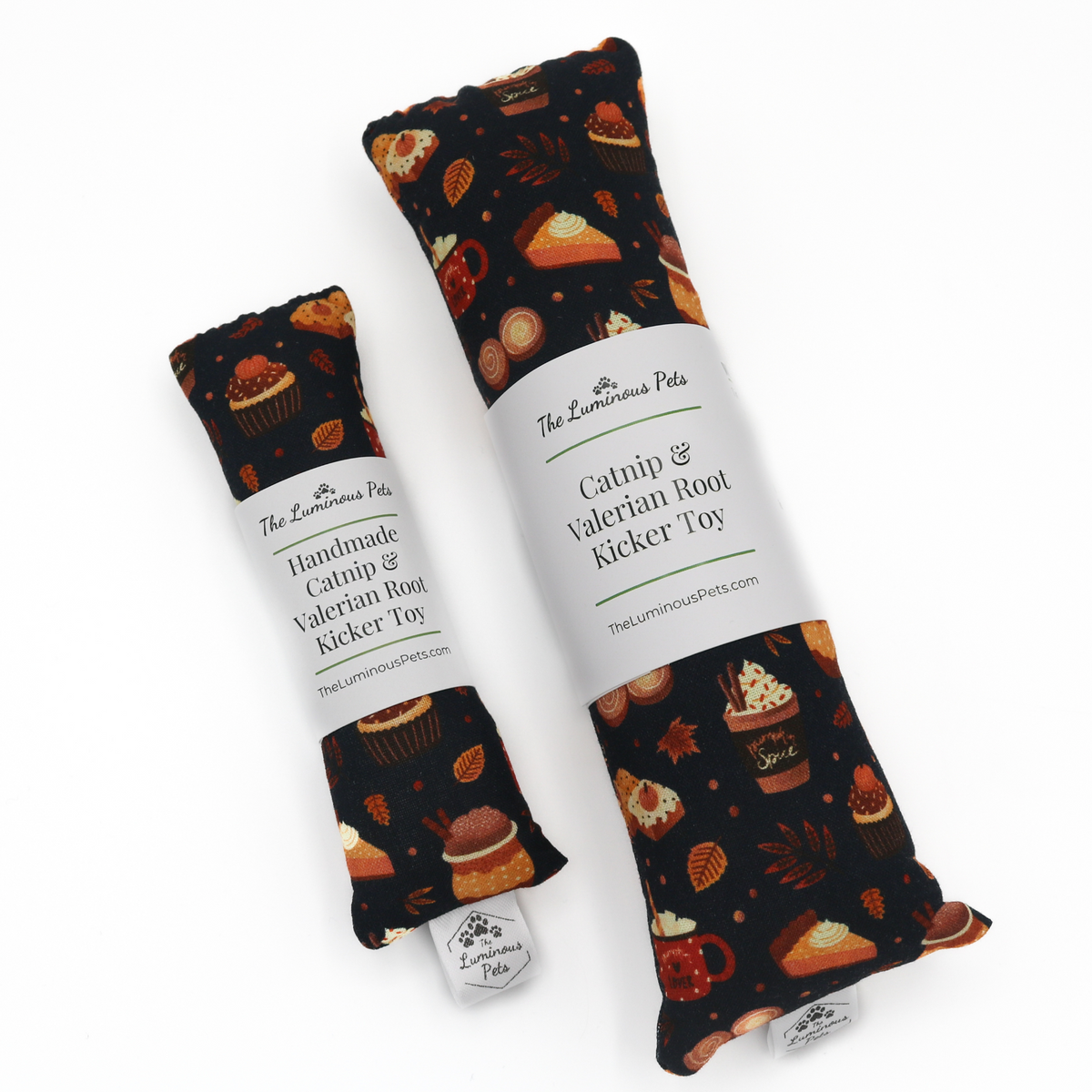 Organic catnip with valerian root cat toy | Handmade by The Luminous Pets | Pumpkin Spice Latte Autumn