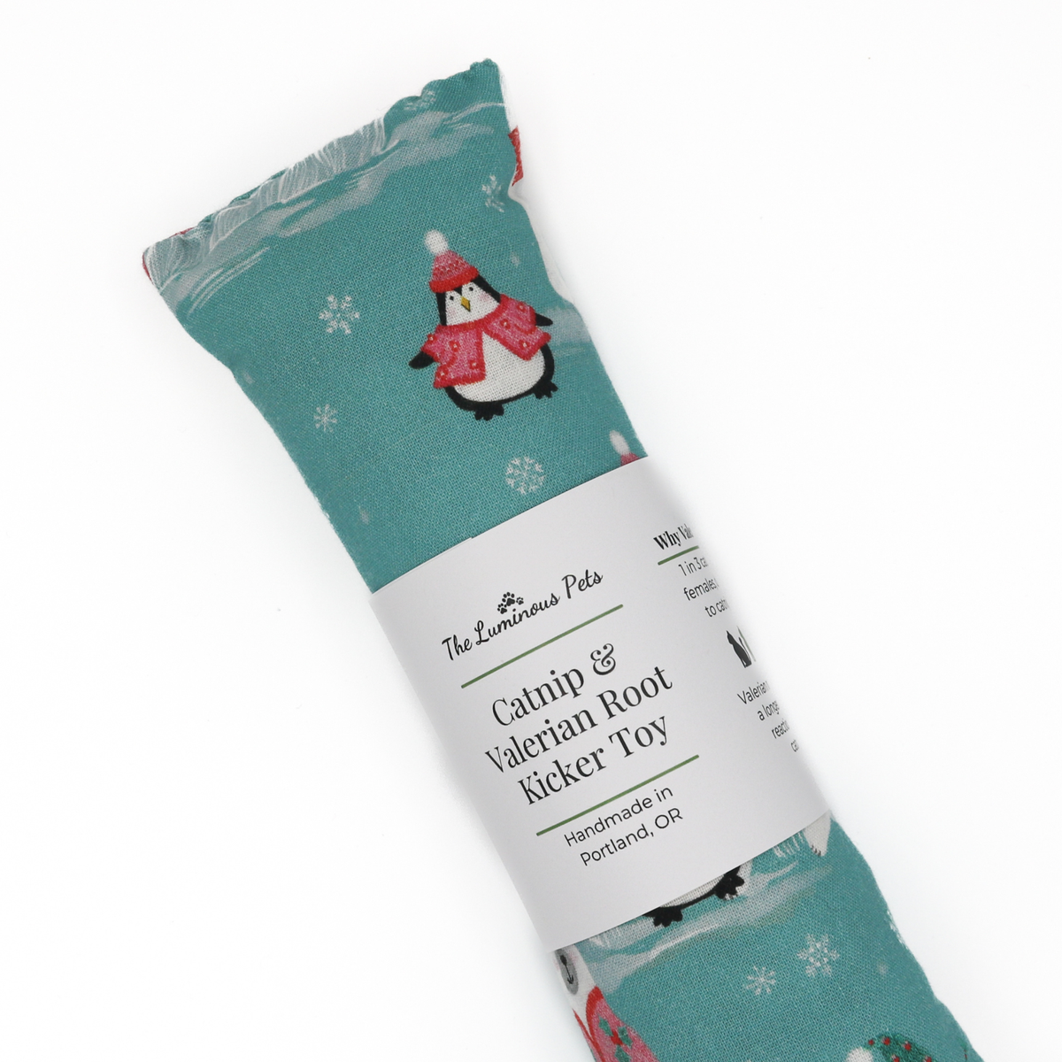 The Luminous Pets Catnip with Valerian Cat Toys winter penguins and polar bears