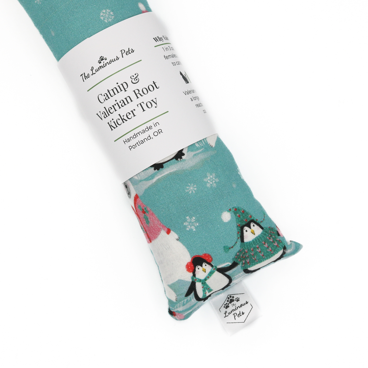 The Luminous Pets Catnip with Valerian Cat Toys winter penguins and polar bears