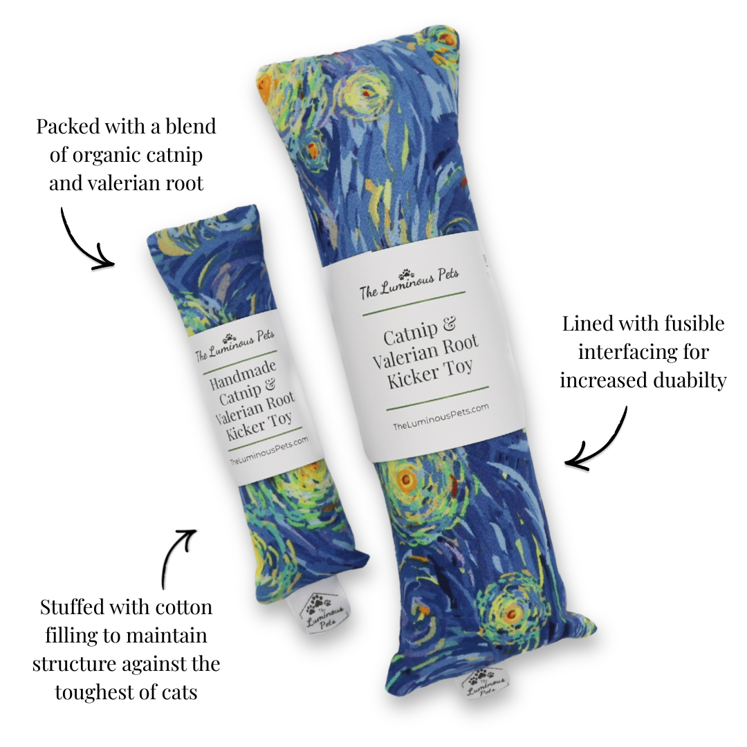 catnip with valerian root cat toy by The Luminous Pets