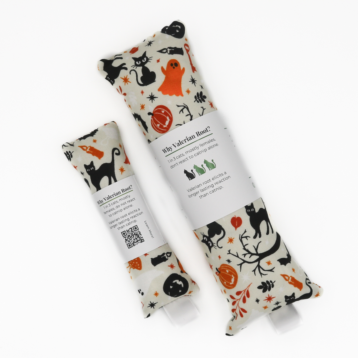 Halloween cat toy with catnip and valerian root made by The Luminous Pets